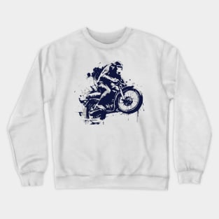 monkey on the motorbike Crewneck Sweatshirt